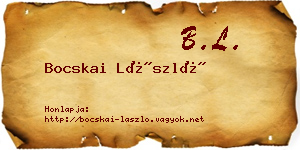 Bocskai László névjegykártya