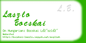 laszlo bocskai business card